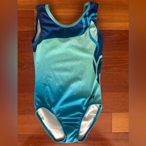 Blue and Teal GK Gymnastics Leotard-CL